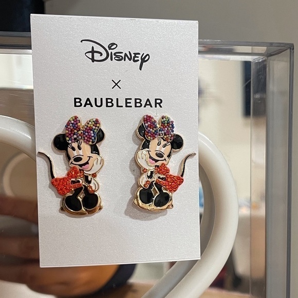 Baublebar x Disney Minnie Mouse Dangle Embellised Earrings - Picture 1 of 5